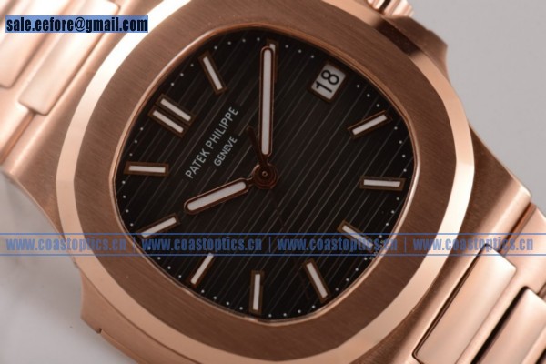 Patek Philippe Date 1:1 Clone Nautilus 18K Rose Gold Watch 5711/1R-002(BP)